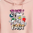 thumbnail image 3 of Disney - Think Fast  - Juniors Cropped Pullover Hoodie, 3 of 5