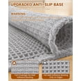 thumbnail image 3 of Waffle Bath Mat 32"x20", Extra Soft Absorbent Bathroom Rug, Non-Slip, Quick Dry, Machine Washable, Grey, 3 of 7