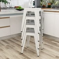 thumbnail image 4 of Andeworld 18" Modern Industrial Metal Stools Classroom Stools Stackable  Dining Chair Kids Short Stools[Set of 4, White], 4 of 8
