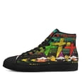 thumbnail image 3 of Fall For Jesus He Never Leaves Gnomes Thanksgiving High Top Canvas Shoes Sneakers Black Size 7, 3 of 7