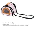 thumbnail image 7 of Small Pet Carrier Bag Hamster Carrier Bag with Long Detachable Shoulder Strap, Light Coffee Color Straw Mesh Breathable Portable Outgoing Bag, 7 of 7