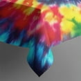 thumbnail image 4 of Vibrant Tie Dye Symmetry Rectangle Tablecloth 60"x120",Waterproof Polyester Rectangle Table Cloth, Wipeable Spillproof Polyester Tablecloth for Dining, Camping, Indoor and Outdoor, 4 of 6