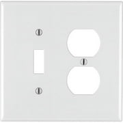 Leviton White 2 gang Thermoplastic Nylon Duplex/Toggle Wall Plate 1 pk