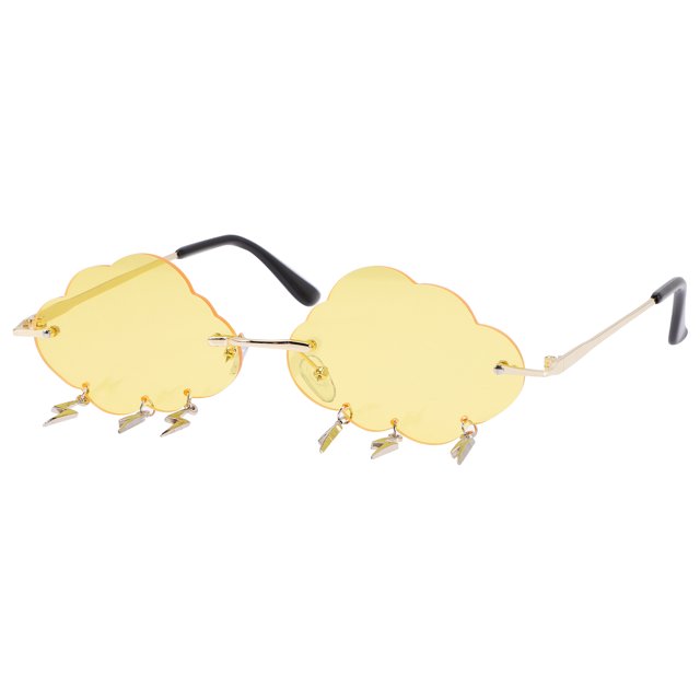 1 Pair Clouds Shape Sunglasses Frameless Irregular Shades Glasses Photo Props