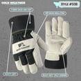 thumbnail image 3 of Guantes de trabajo de invierno Wells Lamont de piel con forma de palma de alta resistencia, talla L, 3 of 6