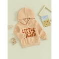 thumbnail image 3 of Liacowi Kids Boys Hoodie Long Sleeve Hooded Letters Print Pullover Fall Casual Sweatshirt, 3 of 8
