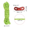 thumbnail image 2 of Unique Bargains 19.7FT 4mm Reflective Camping Guyline Rope Fluorescent Green 4Pack with Cord Adjusters 4Pack, 1 Set, 2 of 6