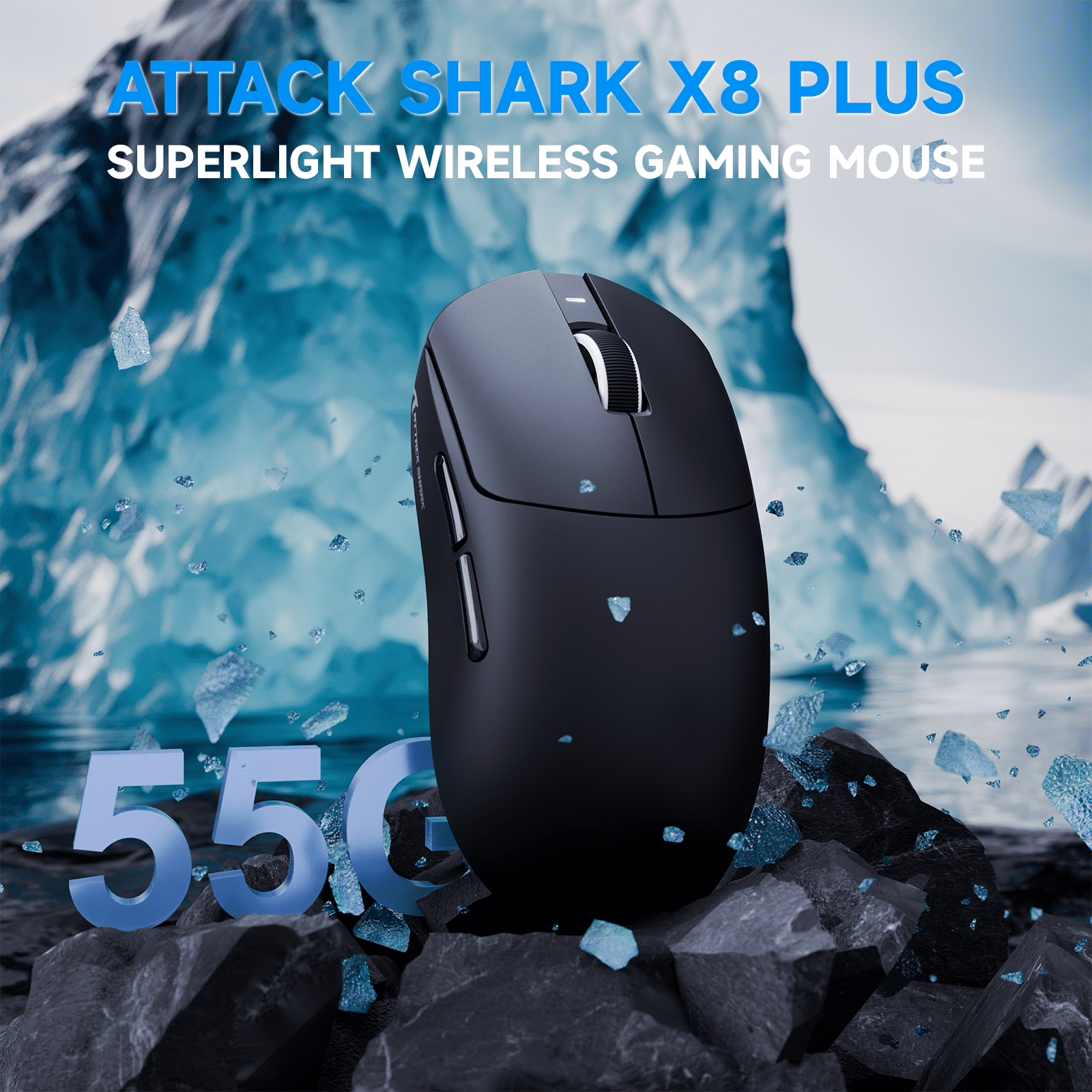 ATTACK SHARK X8PLUS Tri-mode Wireless Gaming Mouse With C06 ULTRA Cable