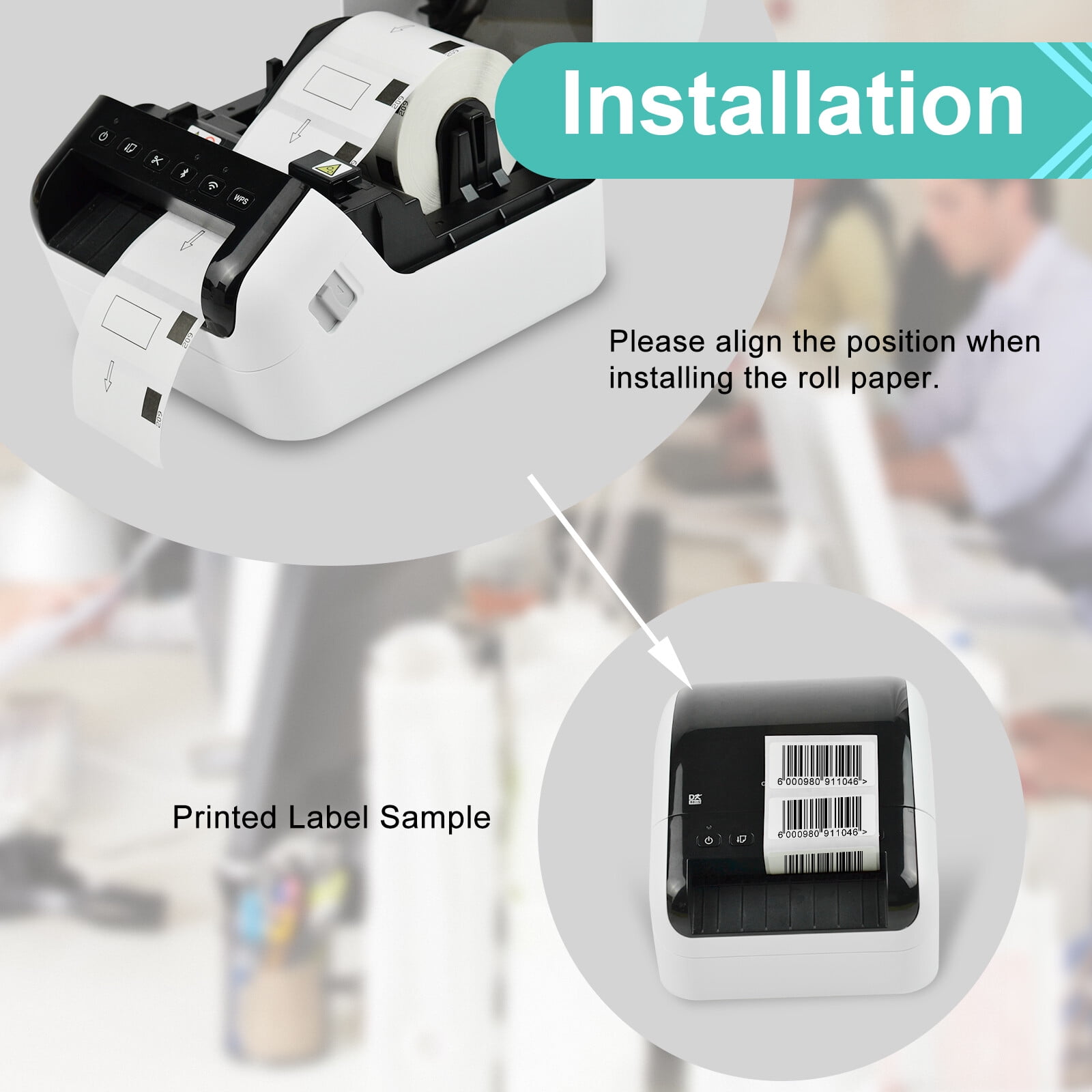 NineLeaf 2 Rolls Compatible for Brother DK-1209 1.1 in x 2.4 in Die-Cut Address & Barcode Labels, 800 Labels Per Roll