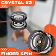 MAGICYOYO Professional Responsive Yoyo K2 Crystal Black, Durable Plastic Yo-Yo with 12 Yoyo Strings