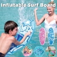 thumbnail image 4 of Long Inflatable Surf Board,Inflatable Tropical and Beach Luau Party Decorations,Summer Pool Float Board Blue Orange Inflatable Surfboard for Adults Kids, 4 of 8