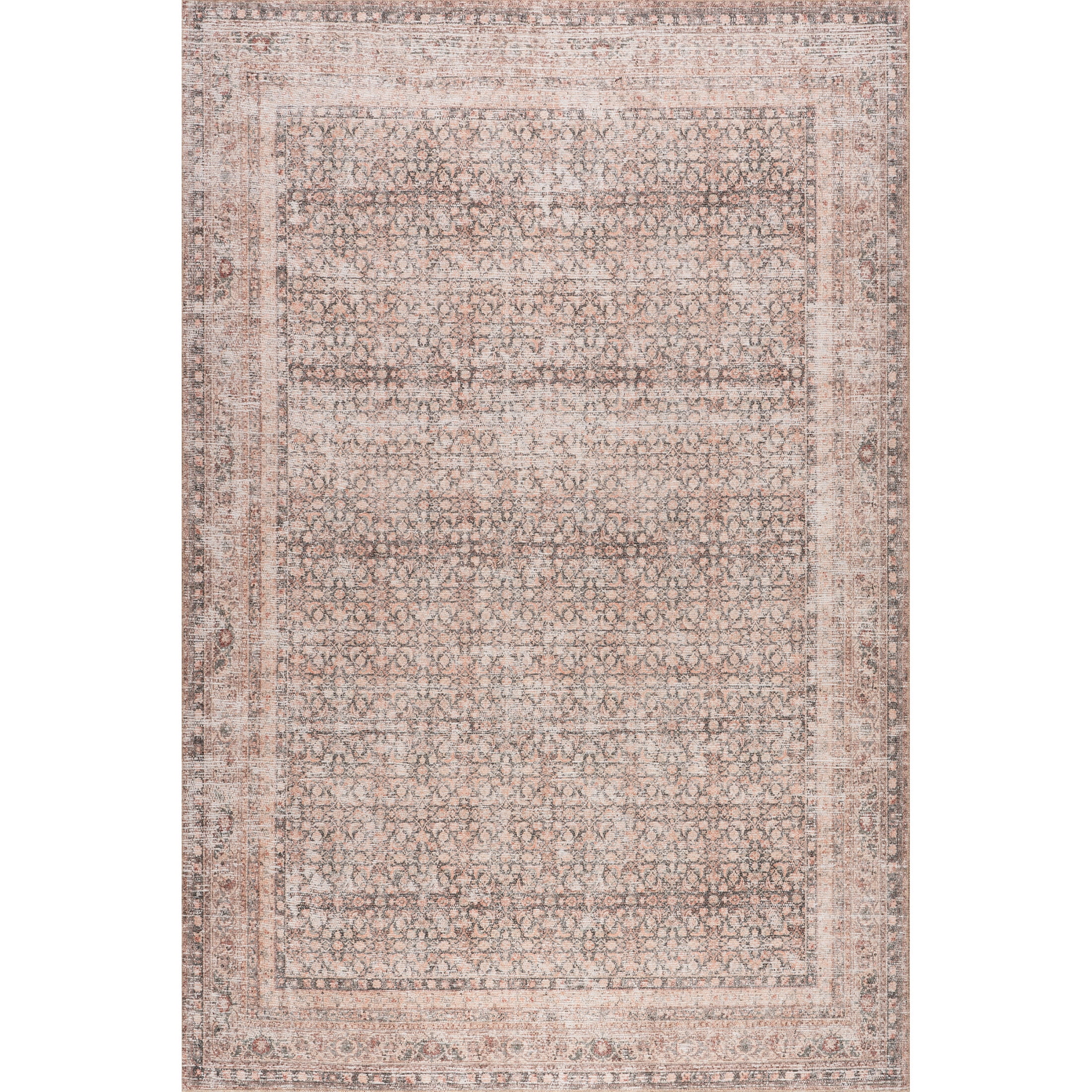 Nuloom Hillstone Collection Traditional Vintage Medallion Area Rug, 5' x 8', Olene Light Brown
