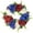 Multicolor, variant on Kbndieu 4th of July Patriotic Wreath for Front Door Red White and Blue Flower Wreath for Window Wall Patio Decor Independence Day Memorial Day Flag Day Veterans Day