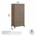 thumbnail image 5 of Somerset Tall Entryway Cabinet with Doors in Ash Gray - Engineered Wood, 5 of 6