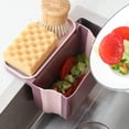 thumbnail image 1 of Organizador de caja multifuncional para fregadero para jabón, lavavajillas, esponja, fregadero de cocina, estante, esponja para jabón, soporte para es Rosado Macarena cesta de drenaje del fregadero de cocina, 1 of 8