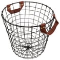 thumbnail image 1 of OUNONA Panier de Rangement Extérieur Panier à Bois Transporteur Fer Noir Usage Intérieur 1Ensemble, 1 of 8