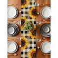 thumbnail image 6 of Burlap Table Runner 70 Inches Long, Summer Watercolor Sunflower Still Life Non-Slip Kitchen Table Runners for Dining Room Everyday Use Party Table Decorations Black Gingham Check, 6 of 9