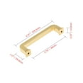 thumbnail image 5 of Utopia Alley Zinc Cabinet Pull, 3.75" Center to Center, Brushed Brass, 5 of 9