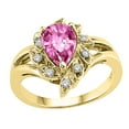 thumbnail image 2 of Tommaso Design� Pear Shape 8x6 mm Created Pink Sapphire Ring, 2 of 9