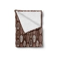 thumbnail image 2 of Cocoa Soft Flannel Fleece Throw Blanket, Hand Drawn Beans Fruit Cocoa Ripening Chocolate Aztec Tradition Kitchen, Cozy Plush for Indoor and Outdoor Use, 50" x 70", Chocolate and White, by Ambesonne, 2 of 6