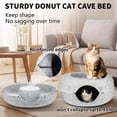 thumbnail image 4 of Gamexcel Cat Tunnel Bed for Indoor Cats, 24 Inch Felt Peekaboo Cat Cave, Washable Donut Hideaway Bed, Gray, 4 of 7