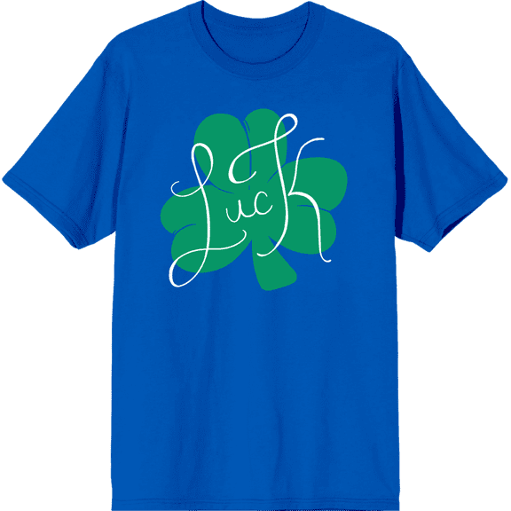 Luck Four-Leaf Clover Adult Short Sleeve Tee for St. Patrick's Day-Medium-Orange