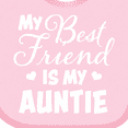 thumbnail image 4 of Inktastic My Best Friend is My Auntie with Hearts Boys or Girls Baby Bib, 4 of 4