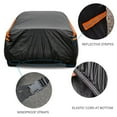 thumbnail image 3 of Car Cover Waterproof All Weather for Sedan Coupe Sport Car, Size A2 Length 164 to 174 inch,Black, 3 of 6