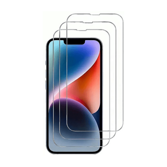 3-Pack BLUUMTEK For iPhone 14 Tempered Glass Screen Protector [6.1 Inch] Display Fits iPhone 14