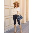 thumbnail image 4 of Womens Sweaters Knit Crew Neck Casual Long Sleeve Fall Tunic Sweater Tops  M, 4 of 8