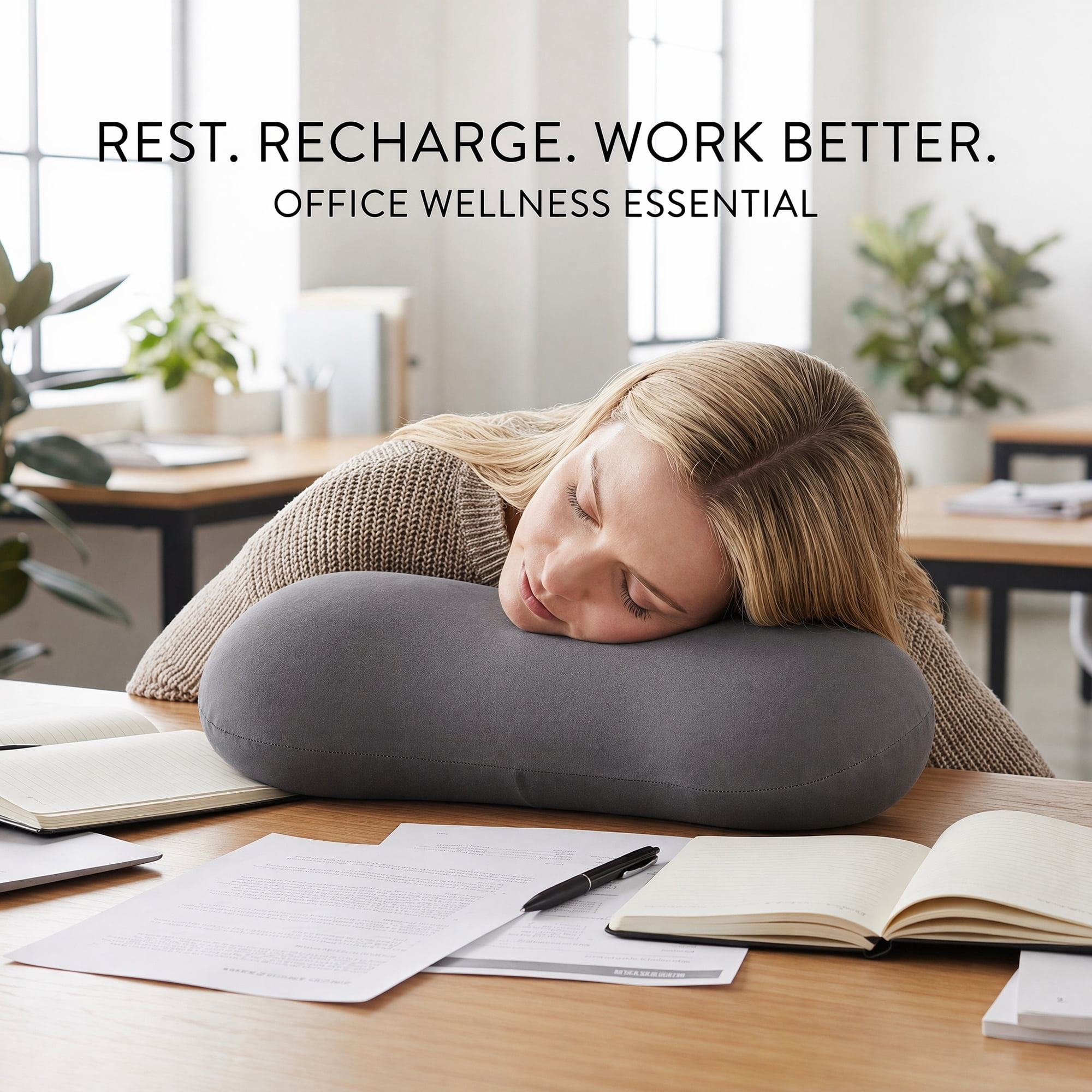 Unique Bargains Neck Pillow Sponge Cervical Support for Sleeping Gray 16.5"x7.9"x4.3"