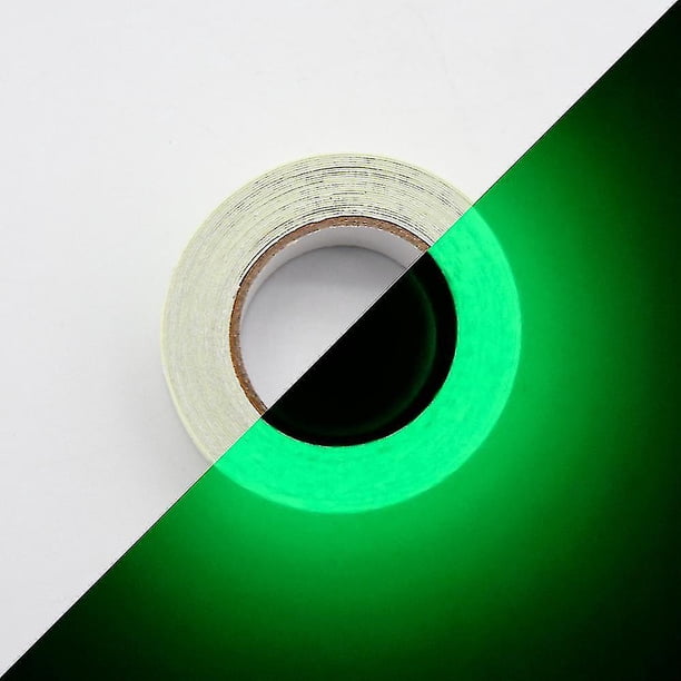 Cinta fluorescente de 4 volúmenes - Cinta fosforescente que brilla en la oscuridad - Cinta reflectante autoadhesiva, para escaleras, escenario, bicicleta, dormitorio, garaje Hy