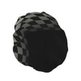 thumbnail image 2 of Disketp 3d Black And White Checkerboard Tunnel Shower Caps,Reusable Shower Cap For Women, Double Layer Waterproof Hair Cap, Large Size For All Hair Lengths,For Girls Spa Home Salon Use, 2 of 9