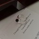 thumbnail image 4 of Anillo de múltiples líneas de ágata negra ENTASSER plata esterlina S925 abierto geométrico, 4 of 5