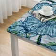 thumbnail image 4 of HAOXIT  Mahoka Square Fall Tablecloth, Handblock Floral Linen Table Cloth for Kitchen Dining Table I Parties Weddings Outdoors Easter Valentine's Gift I white, 4 of 7