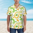 thumbnail image 4 of Balery St Patrick's Day1 Print Men's Hawaiian Shirts Short Sleeve Beach Shirt Relaxed Fit Vacation Button Down Shirts-3X-Large, 4 of 9