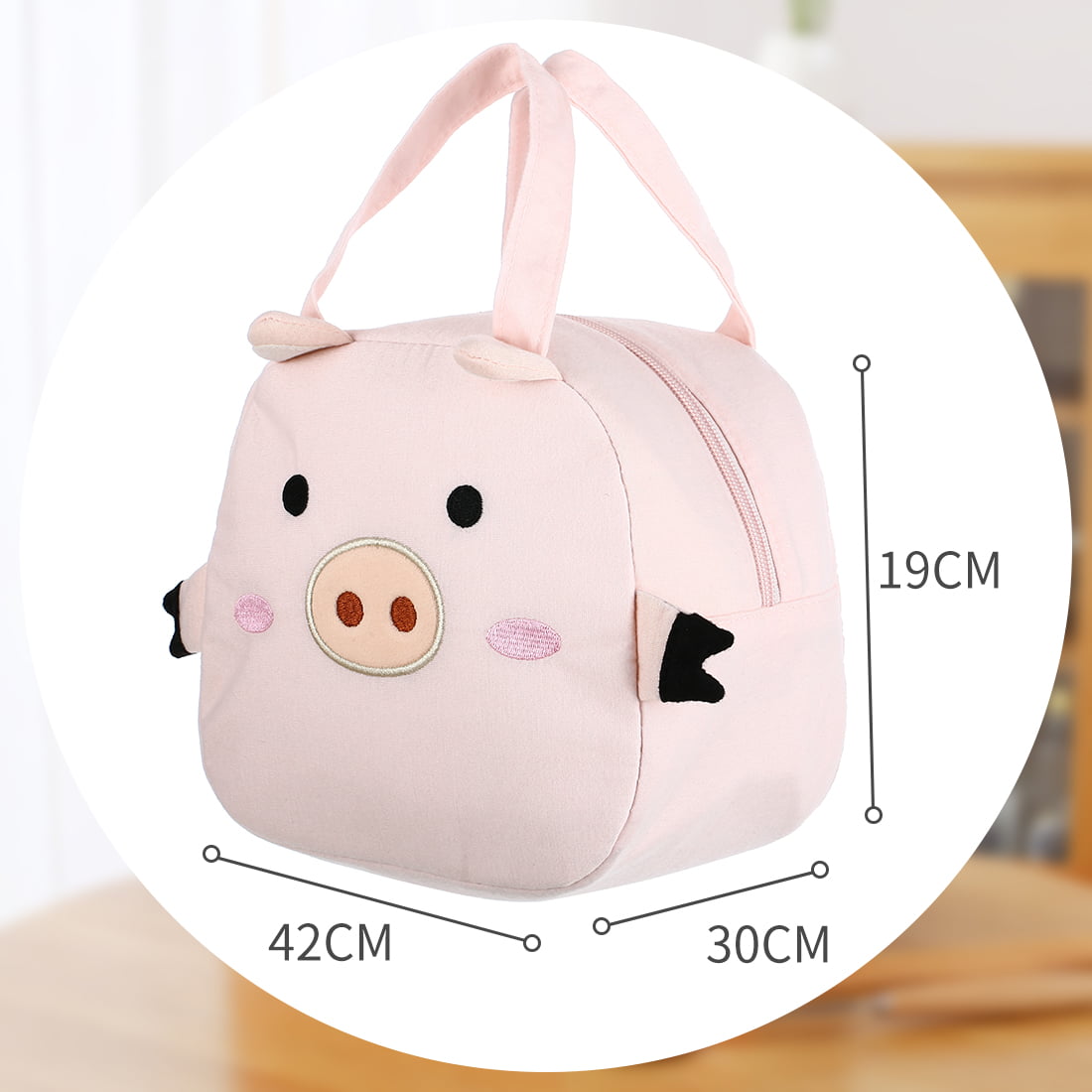MINISO Insulated Lunch Bag Box Cooler Tote Bento Bags Cute Handbag Meal  Container for Boy Girls School Picnic or Travel - Doggy