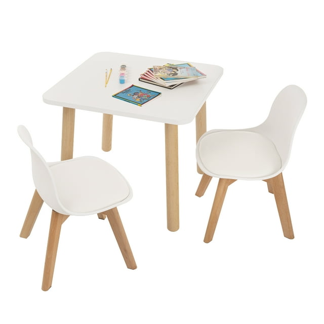 Mesa Cuadrada Duduk 2 Sillas Frankfurt melamina blanca