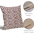 thumbnail image 4 of Burgundy Cream Pillow Covers 16x16 Set of 2 Boho Design Polka Dot Throw Pillows Modern Brush Strokes Print Decorative Outdoor Pillowcase Square Cushion Cover Linen for Home Sofa Couch Bed, 4 of 6