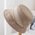 thumbnail image 6 of CoCopeaunts Unisex Casual Bucket Hats Foldable Splicing Fisherman Hat Autumn Winter Windproof Basin Caps Simple Casual All-Match, 6 of 8