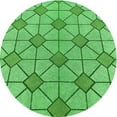 thumbnail image 1 of Ahgly Company Indoor Round Patterned Stoplight Go Green Area Rugs, 8' Round, 1 of 6