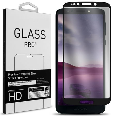 - CoverON Motorola Moto G6 Play / Moto G6 Forge Tempered Glass Screen Protector - InvisiGuard Series Full Coverage 9H with Faceplate (Case Friendly)