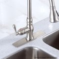 thumbnail image 3 of Luxier DKPL-10B-V 10" Kitchen Sink Faucet Hole Cover Deck Plate Escutcheon Brushed Nickel, 3 of 5