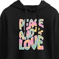 thumbnail image 3 of Peanuts - Peace & Love - Woodstock - Juniors Cropped Pullover Hoodie, 3 of 6