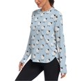 thumbnail image 2 of FORMRS Womens Long Sleeve Shirts UPF 50+ Sun Protection Quick Dry Fishing Hiking Tops, Size S-2XL, Blue Sheep Pattern, 2 of 8
