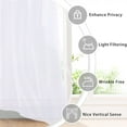 thumbnail image 5 of Hiasan White Sheer Curtains with Tiebacks-Light Filtering Contemporary Window Drapes for Living Room, Bedroom, 52" x 90", Grommet, Set of 2, 5 of 10