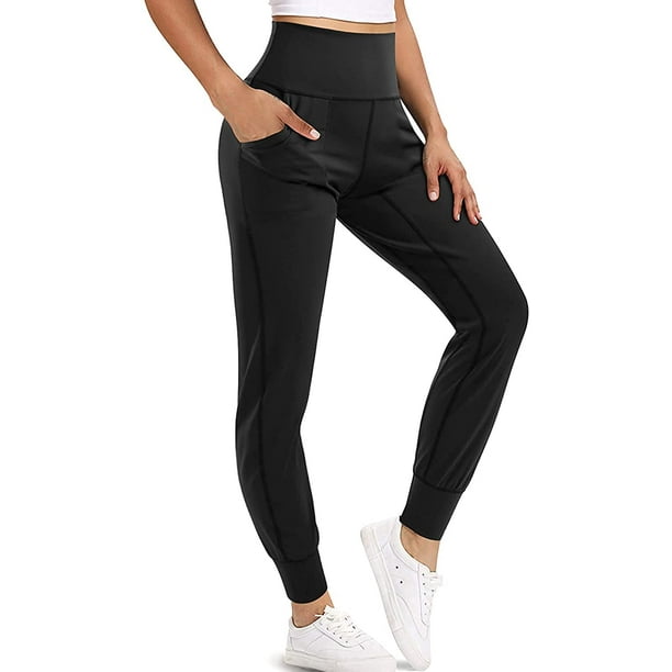 Women's Jogger Yoga Pants High Waisted Running Workout Tights Pockets  Tapered Casual Lounge Pants Loose Leggings 