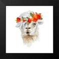 thumbnail image 2 of Loreth, Lanie 20x20 Black Modern Framed Museum Art Print Titled - Floral Llama II, 2 of 5