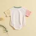 thumbnail image 4 of TOOYOU Baby Girl Bodysuits Cheap Toddler Girl Onesies Short Sleeve Patchwork Colour Clothes Soft Romper For Green Size 3-6 Months, 4 of 5
