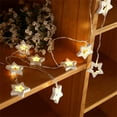 thumbnail image 2 of Wooden Star Fairy String Light Valentine's Day Star Shaped String Light Battery Operated String Led Light for Christmas Holiday Wedding Garden Birthday Party Indoor, 2 of 6